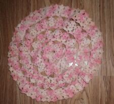 VTG Hand Crochet Shades of Pink  Doily Table Topper MCM Wine Decor    10