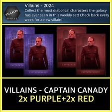 CAPTAIN CANADY-2x PURPLE+2x RED VILLAINS 2024 WAVE 1-TOPPS STAR WARS CARD TRADER picture