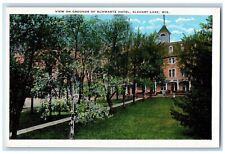 c1940 View Grounds Schwartz Hotel Exterior Field Elkhart Lake Wisconsin Postcard picture