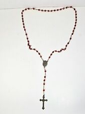 Vintage red rosary beads 21