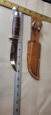 Vintage Western Boulder CO Fixed Blade L66 Hunting Knife & Sheath  4.5 Inch Blad picture