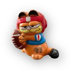 Vintage Enesco Garfield The Cat With Football Ceramic Figurine 2.5