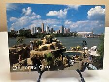 Riverfront Stadium Skyline Cincinnati Ohio Vintage 90s Postcard Covington, KY picture