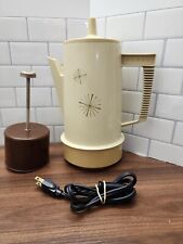 Vintage Regal Poly Perk Percolator Atomic Starburst HARVEST Yellow 4-8 Cup picture