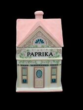 Paprika Lenox Spice Village Porcelain Spice Jar / House W Lid Vintage 1989 picture