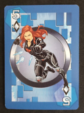 Cardinal Marvel Avengers Playing Card Black Widow 5 Diamonds picture