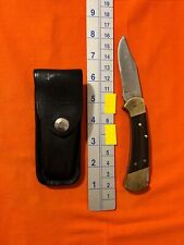 Vintage Buck 112 Folding Hunting Knife (2-Dot) With Sheath 1978  Made USA picture