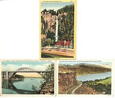 Oregon Vintage Postcards c1930s RPPC Set 3 -1 franked  Roads /Bridg picture