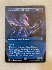 Magic 2022 MTG CLB 366 Non-Foil Ancient Silver Dragon Baldur's Gate BORDERLESS M picture