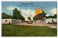 1952 Canary Court Motel Modern Cabins Salina McPerson Kansas KS Vintage Postcard picture