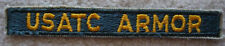 USATC Armor tab patch 1950's-1960's AG Tanks picture