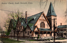 South Norwalk Connecticut CT Baptist Church Vintage Postcard picture