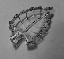 Vintage Italian royal crystal leaf ring, trinket dish Art glass 4
