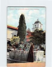 Postcard Scene in the Courtyard Mission Santa Barbara California USA picture