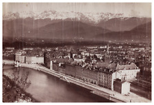 France, Grenoble, general view, vintage print, ca.1880 vintage print print print print print d print picture