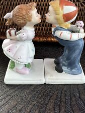 Vintage Boy and Girl Kissing Figurines Ceramic picture