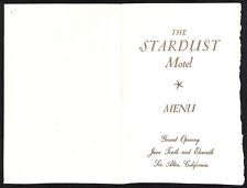Stardust Motel Los Altos, CA Grand Opening Menu 1961 VGC picture