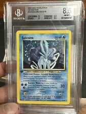 2001 Pokemon Neo Revelation 1st Edition Suicune Holo Low Ink Error Bgs 8.5 Swirl picture