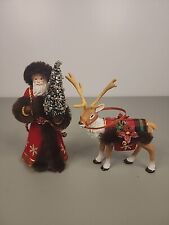 2017 Hallmark 14th Father Christmas & Limited Edition Reindeer Ornament Set  picture