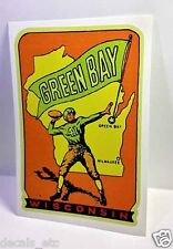 Green Bay Wisconsin Vintage Style Travel Decal / Vinyl Sticker, Luggage Label picture