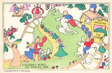 LP77 1939 New York World's Fair Children's World Handcolored Jorgens Postcard picture