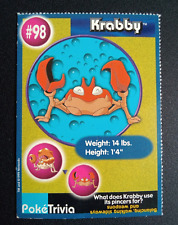 Krabby Pokemon Burger King Card picture