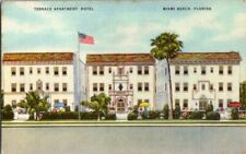 Vintage Postcard Terrace Apartment Hotel Miami Beach FL Florida 1942       G-176 picture