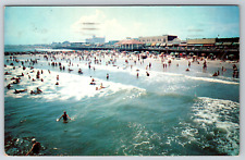 c1960s Bathing in Surf Ocean City New Jersey Vintage Postcard picture