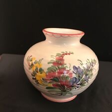 5 Inch Hand Painted Floral Vase By Ulmer Keramik Made In W Germany #120  picture