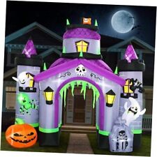  Halloween Inflatables Giant 12.5 FT Haunted House Castle Archway Outdoor  picture