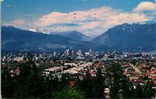 Vancouver BC Canada City View Postcard used 1955 picture