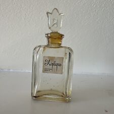 Vintage Replique Clear Glass Perfume Bottle by Raphael PARIS 2-7/8