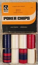 Vintage Hoyle StarCraft Products #1032 - 200 Poker Chips Interlocking Washable picture