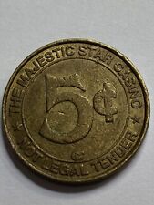 OBSOLETE MAJESTIC STAR CASINO TOKEN GARY INDIANNA #ce1 picture