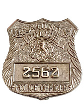 Vintage Nassau County Police Officer Mini Badge 2562 Pin picture