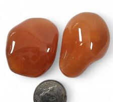 Carnelian Polished Stones Brazil 39.4 grams. 2 Piece Lot picture