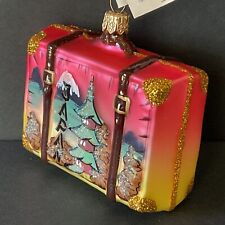 Japan Travel Suitcase Ornament, Poland, Blown Glass for Nordstrom At Home, NIB picture