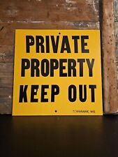 Masonite Private Property Keep Out Sign Business Tractor Farm Equipment  picture