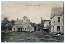 c1910 Square Exterior View Houses Field Wilton Maine ME Vintage Antique Postcard picture