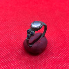 Rare Antique Bronze Ring Artifact With Stone Ancient Beautiful Middle Ages ring picture