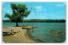 1959 College Point, Keuka College, Keuka Park New York NY Beach Bathing Postcard picture