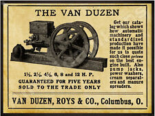 1912 Van Duzen Gas Engines New Metal Sign: Van Duzen, Roys, & Co. Columbus, OH picture