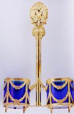 Imperial Russ Faberge Gilt Silver Cobalt Blue Crystal Caviar Holder-Tsar Palace picture
