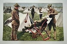 WW1 1916 ANTIQUE POSTCARD In the Field ARMY Wounded Soldier COMBAT Uniform RPPC picture