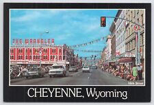Cheyenne Wyoming~The Wrangler~View Down 16th Street~Downtown~PM 1992~Continental picture