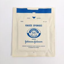 VINTAGE Pre - WWII GAUZE SPONGES JOHNSON & JOHNSON NEW OLD STOCK RARE picture