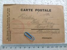 WW1 POW Prisoner of War Postcard France Germany 27. 6. 1917 Stamp WWI Original picture