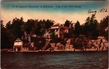 St. Lawrence ON-Ontario, Scenic Bungalow, Brockville, Vintage Postcard picture