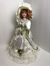 The Anastasia Collection GWYNETH 19” Tall Porcelain Doll Green Cream Lace NIB picture