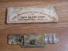 Vtg 1940’s Quick Trimmer Inc, Chicago Hair Grooming Razor Comb Barber Vanity picture